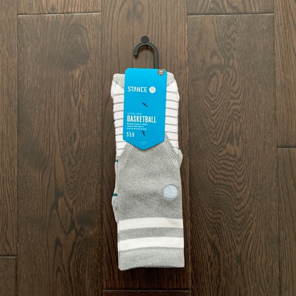 Stance Fusion Basketball Men’s Socks White Large